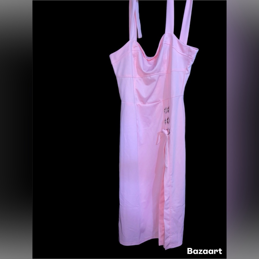 Elegant Pink Midi Dress